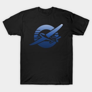 Glider Sailplane Biplane aerial floating soaring T-Shirt